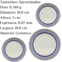 Prato Sobremesa Dona Grécia Ceramica De 18 Cm Decorar Oxford