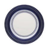 Prato Sobremesa Oxford Azul 18cm Geométrico Azul P/ Doce Oxford
