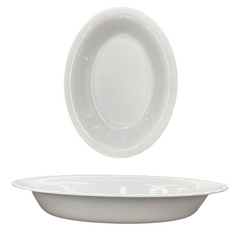 Travessa Funda Oval 26,5cm Melamina Branca Bestfer