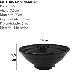 Cumbuca Bowl Ondulado Kanpai Melamina 820 ml Bestfer