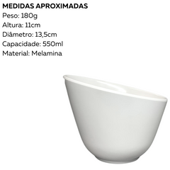 Bowl Tigela Angular 550ml Melamina Bestfer