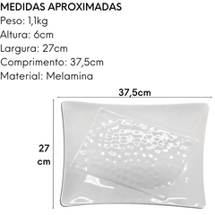 Travessa Curvada com Design 37cm Melamina Bestfer