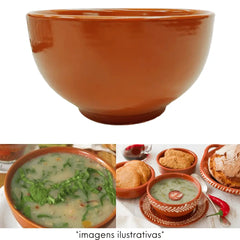 Cumbuca Sopeira 550ml Cerâmica Refrataria Bela Porcelana