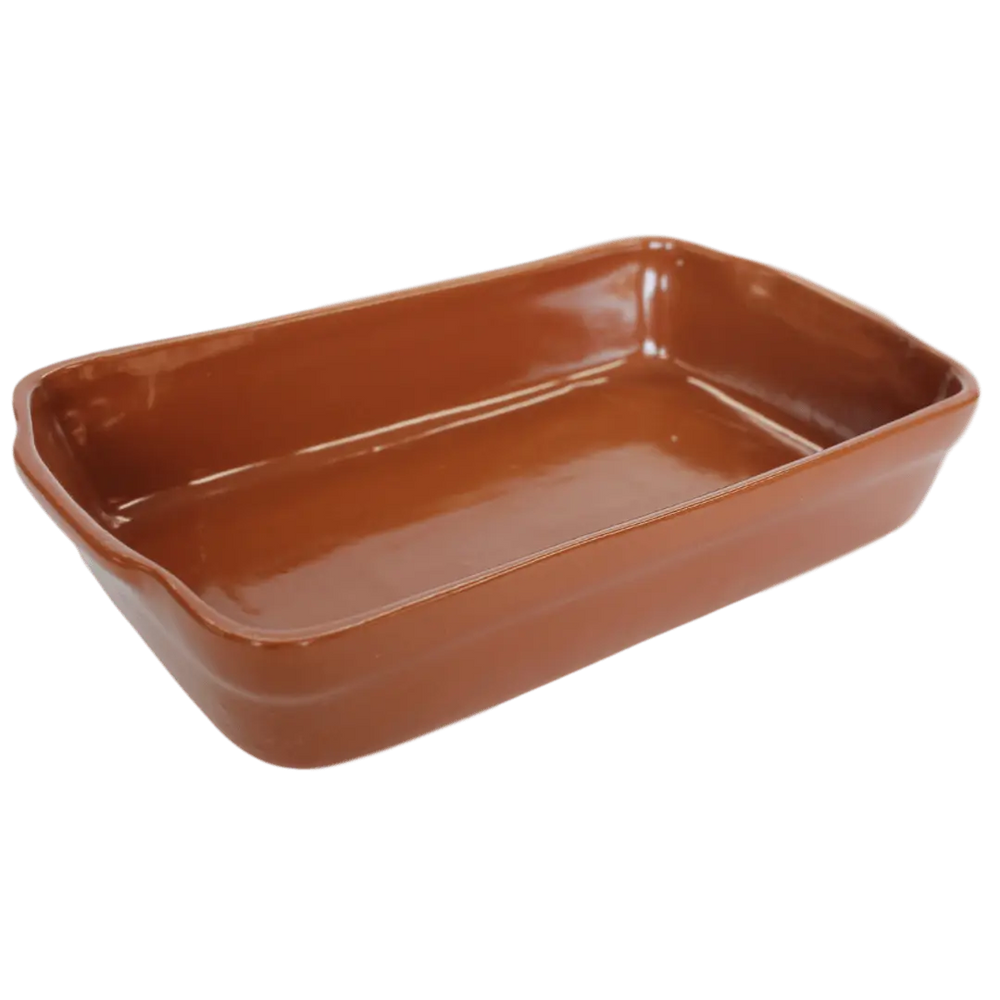 Travessa Retangular de Cerâmica Artesanal Bela Porcelana