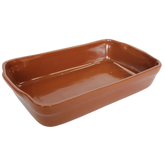 Travessa Retangular de Cerâmica Artesanal Bela Porcelana