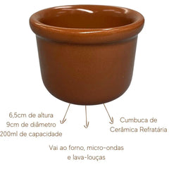 Cumbuca Molheira 200ml N°18 Refrataria Feijoada Bela Porcelana