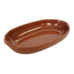 Travessa Oval de Cerâmica Artesanal com 20,5 cm. Bela Porcelana