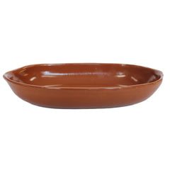 Travessa Oval de Cerâmica Artesanal com 20,5 cm. Bela Porcelana