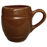 Caneca Marrom Barro C/ Alça Rustica Esmaltada 200ml Bela Porcelana