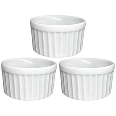 Ramekim Canelado de 90 ML Branco Porcelana BelaVista