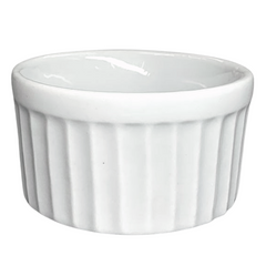 Ramekim Canelado Branco de Porcelana 150 ML BelaVista