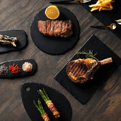 Tábua p/ Servir em Ardósia Redonda 25,4cm Oxford