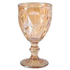 Taça Água Diamante Âmbar Metalizado 300ml Class Home