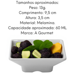 Finger Food Quadrado Melamina Gourmet Mix