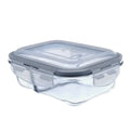 Pote Hermético Vidro Retangular Borosilicato 1,04l