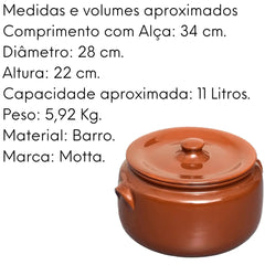 Caçarola N6 grande 11L Motta