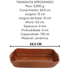 Travessa Barro Servir - Assar Bela Porcelana