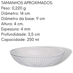Bowl London 250ml Vidro Decorado Lyor