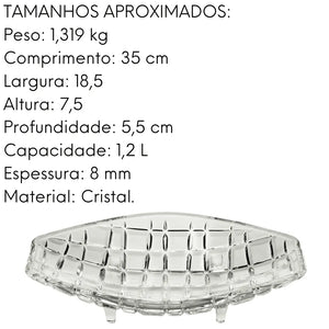 Centro de Mesa em Cristal Lyor Deli Lyor