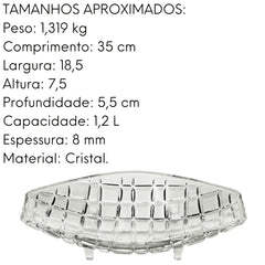 Centro de Mesa em Cristal Lyor Deli Lyor