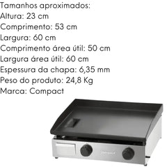 Chapa Bifiteira Slim Compact Compact