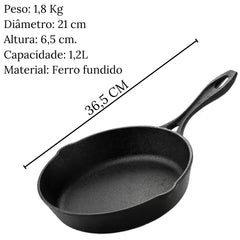Frigideira Líder N°20 S/ Tampa Em Ferro Fundido Santana Santana