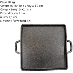 Chapa Aperitivo Em Ferro Fundido Santana Santana