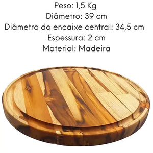 Tabua Madeira Teca Para Bolo A Gourmet