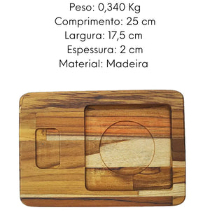 Tabua Chapa Quadrada Pequena A Gourmet