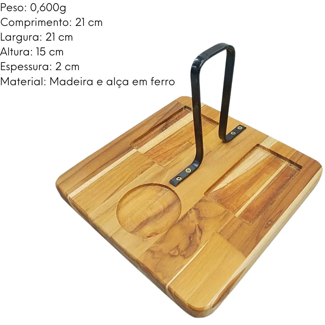 Tabua Kit Preto Madeira Teca A Gourmet