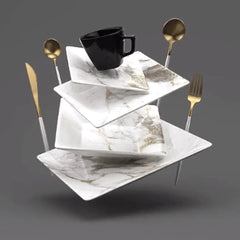 Prato Sobremesa Quartier Golden Stone 20cm Quadrado Oxford