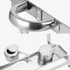 Rechaud Inox C/ 2 Cubas 2 Queimadores Tampa E Suporte GP