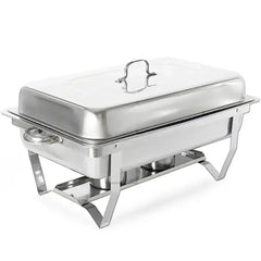 Rechaud Inox C/ 2 Cubas 2 Queimadores Tampa E Suporte GP