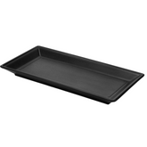 Prato Retangular Melamina Black 26 Cm Gourmet Mix