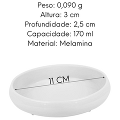 Tigelinha Mini Travessa Melamina 11cm P/ Molhos Gourmet Mix