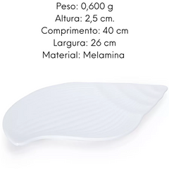 Travessa Concha Rasa Melamina Profissional 40cm Gourmet Mix