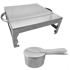 Rechaud Quadrado Em Inox Alissan