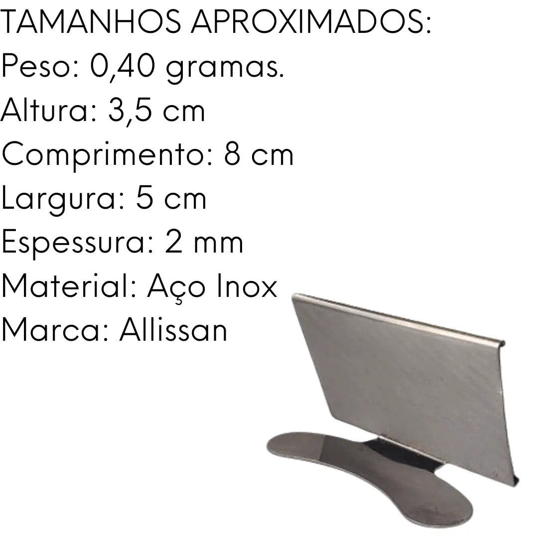Display de mesa em Inox PQ 8cm Alissan