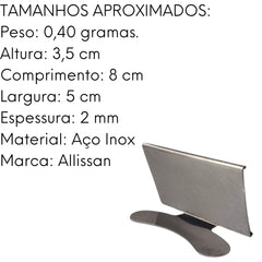 Display de mesa em Inox PQ 8cm Alissan