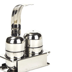 Kit Saleiro Paliteiro Com Suporte Em Aço Inox Restaurante Alissan