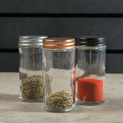 Pote Saleiro 80ml Em Vidro Tampa Sortida C/ Furos Lyor