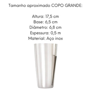 Coqueteleira Aço inox Profissional 750 ML Lyor