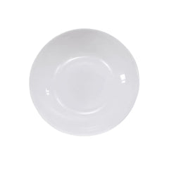 Prato Raso Opalino Vidro Branco 25 Cm Lyor