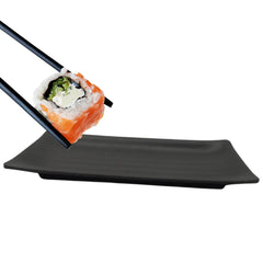 Travessa Retangular Melanina 25 Cm Preto Tóquio Lyor