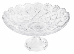 Centro de Mesa com Pé Diamond de Vidro Lyor