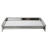 Bandeja Decorativa Espelhada Em Zamac Prateada Lyor