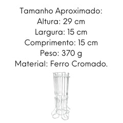 Suporte para 36 Cápsulas Nespresso Cromado Lyor