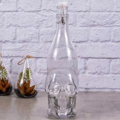 Garrafa Vidro Caveira Rock Style 1 Litro Lyor