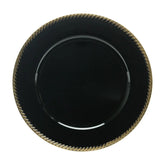 Sousplat Preto Bordado Profissional 33 Cm Lyor