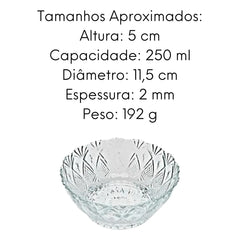 Molheira Bowl Vidro Decorado Lyor Lyor